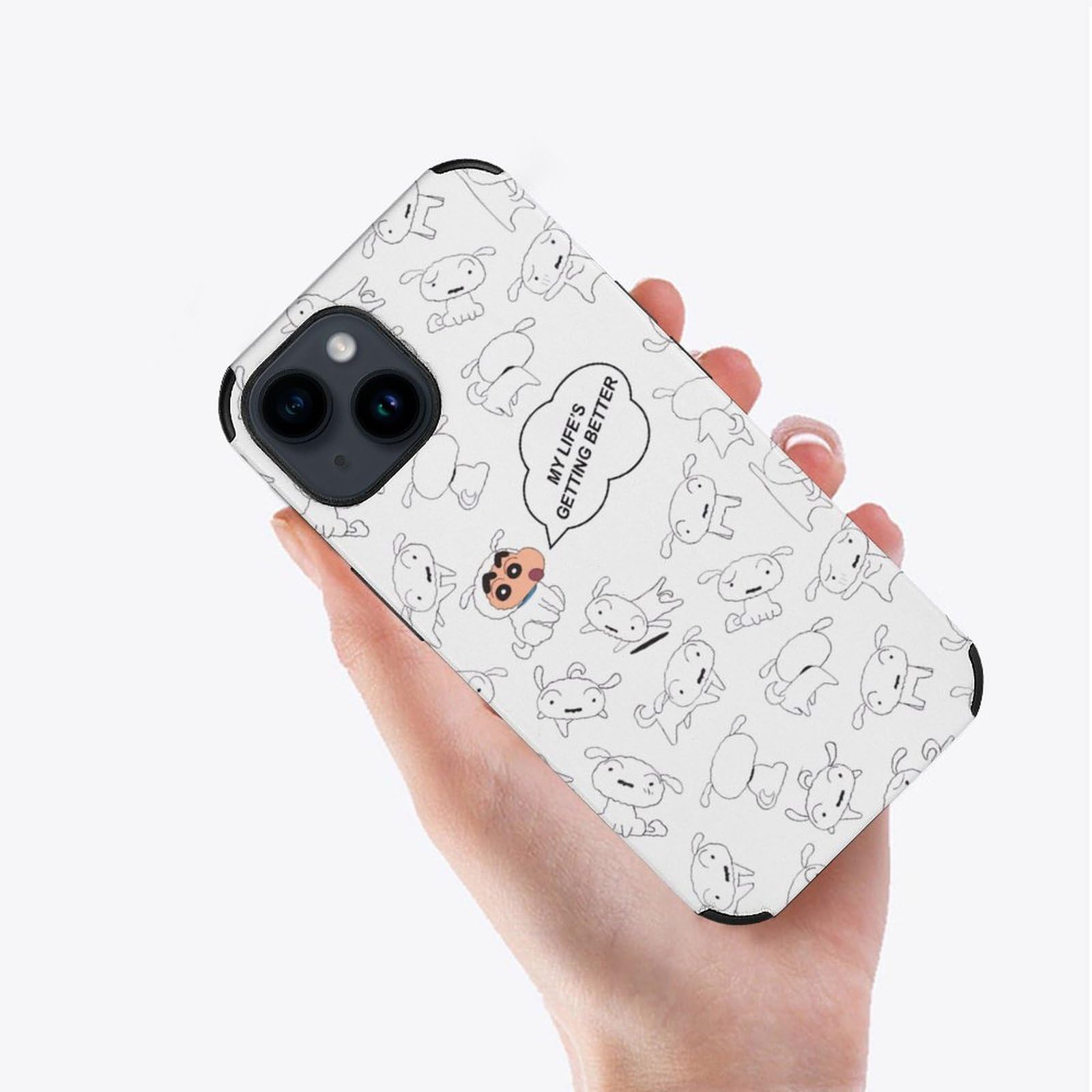Amazon.co.jp: iPhone 15 Pro ケース クレヨンしんちゃん シロ 【全
